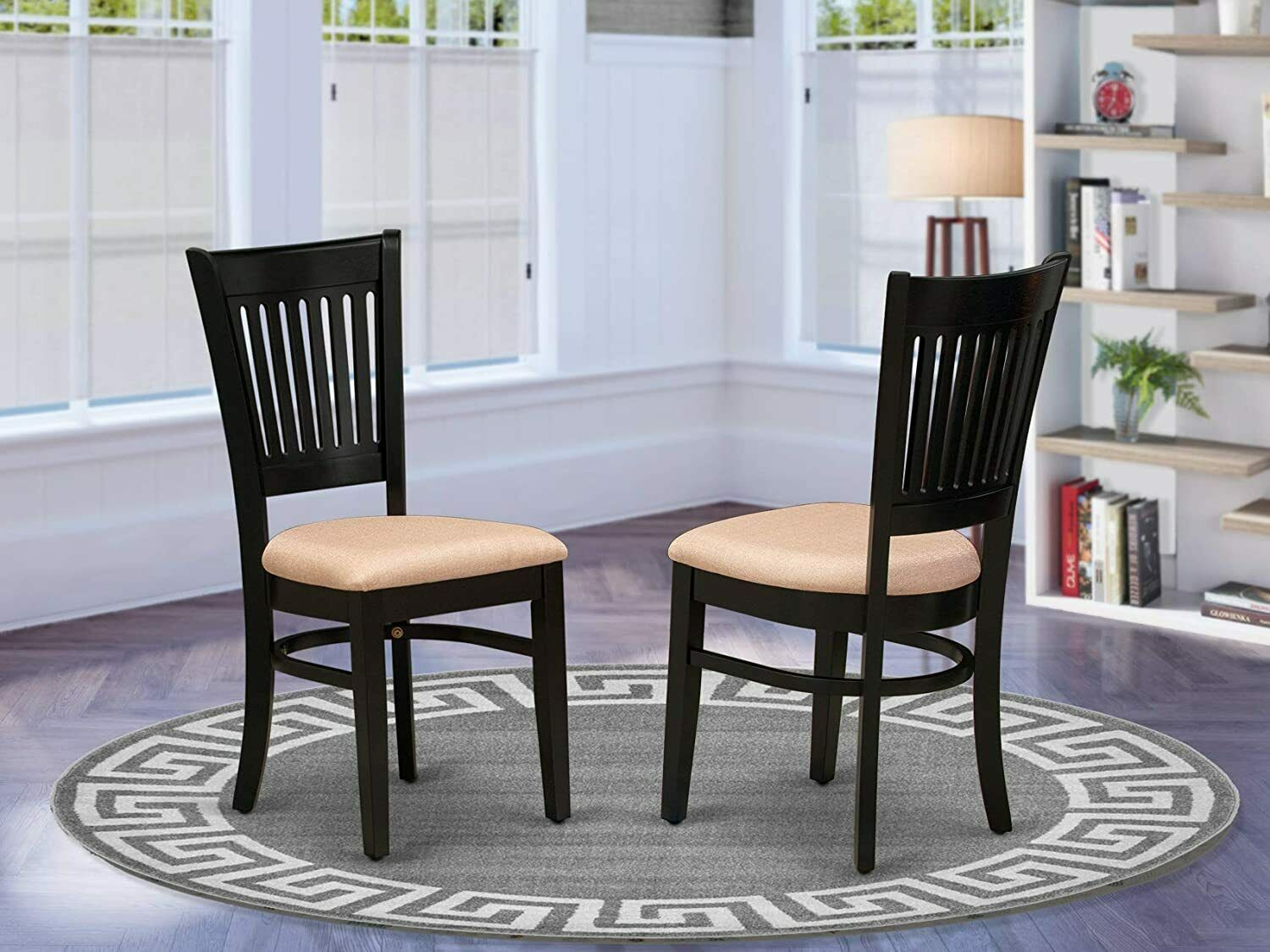 Vancouver Dining Upholstered Chair, Standard Height, VAC-BLK-C Set Of 2