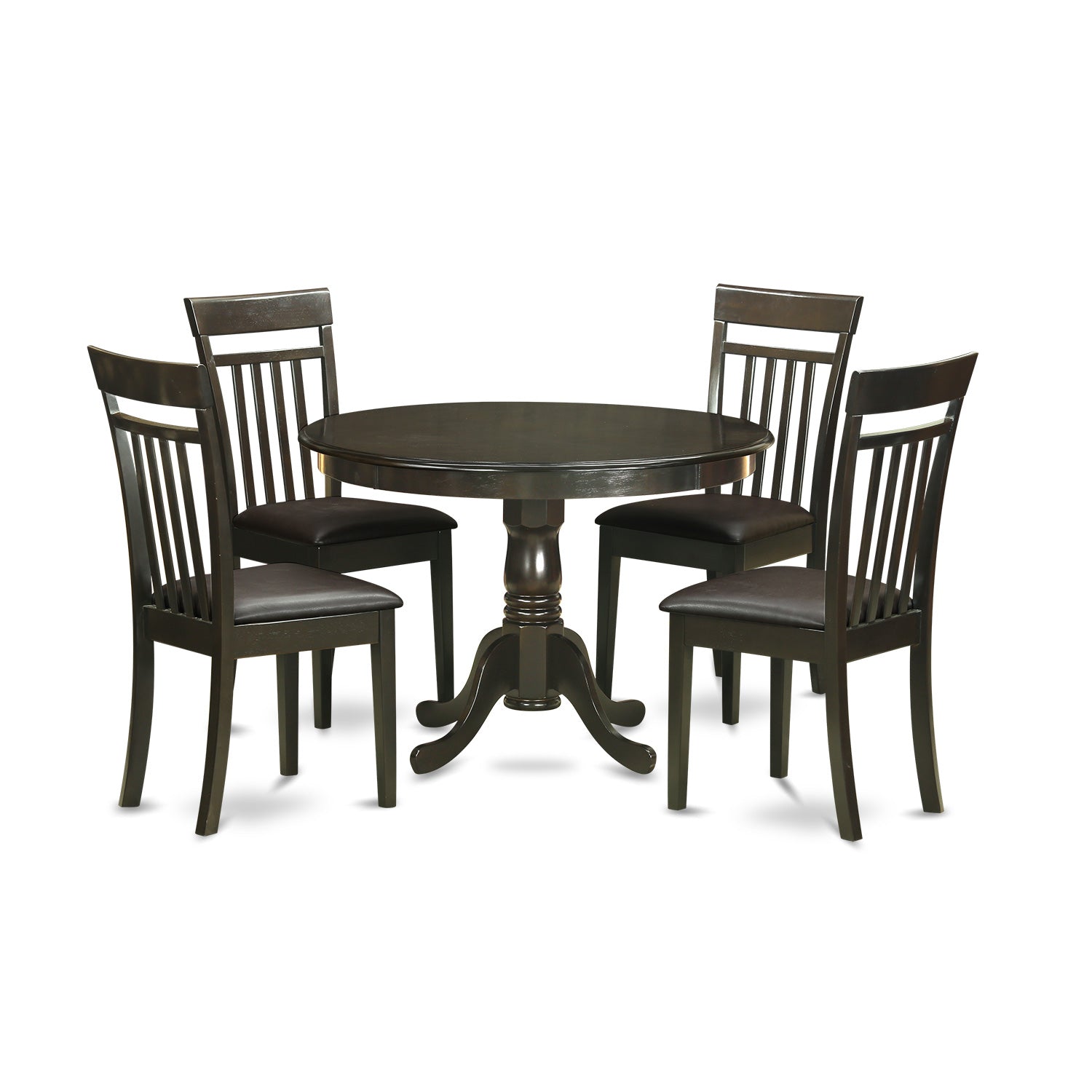 HLCA5-CAP-LC 5 PC small Kitchen Table set-small Table and 4 Kitchen Chairs.