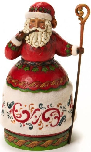 Enesco Jim Shore Heartwood Creek Santa with Pipe and Cane Figurine