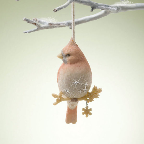 Foundations Faith Cardinal With Snowflake Christmas Hanging Ornament
