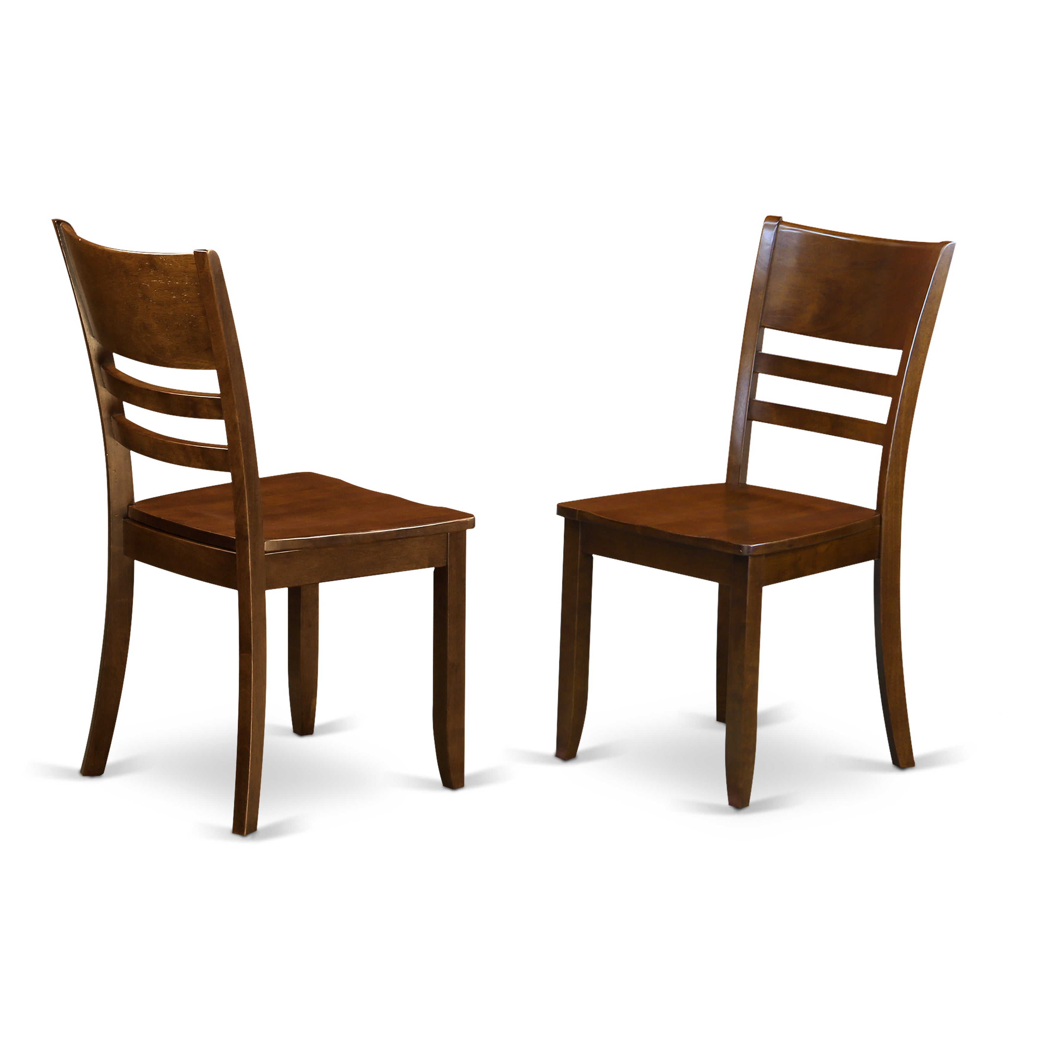 DLLY5-ESP-W 5 Pc with 2 drop leaves and 4 Wood Kitchen Chairs in Espresso .