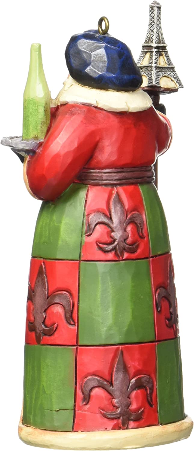 Jim Shore Heartwood Creek French Santa Stone Resin Hanging Ornament