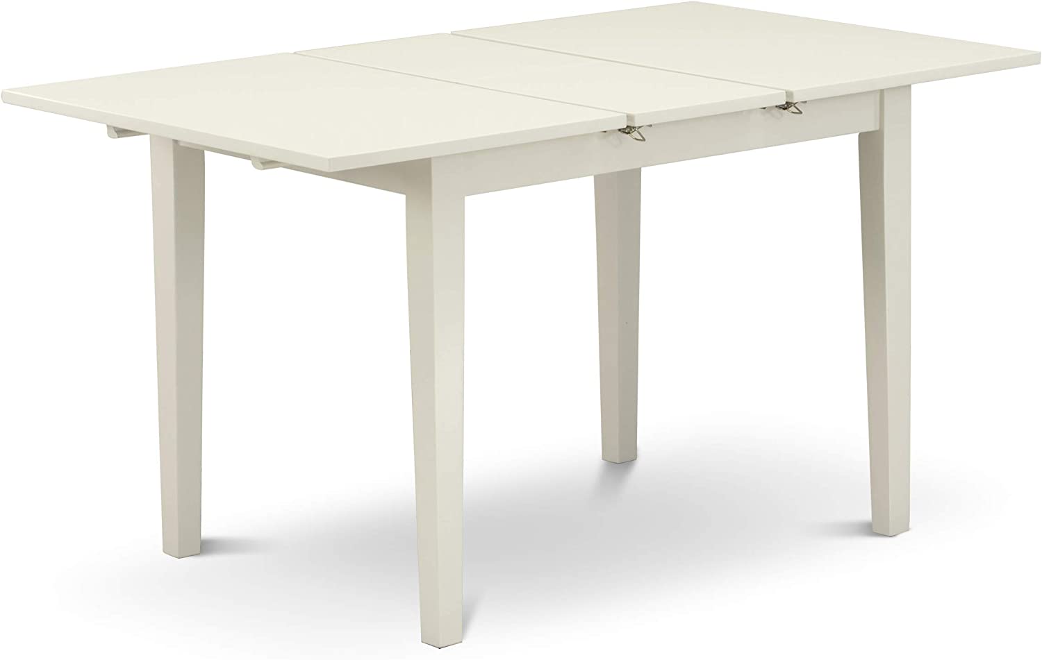 Rectangular Dining Room Table with 12" Butterfly Leaf - Linen White Color