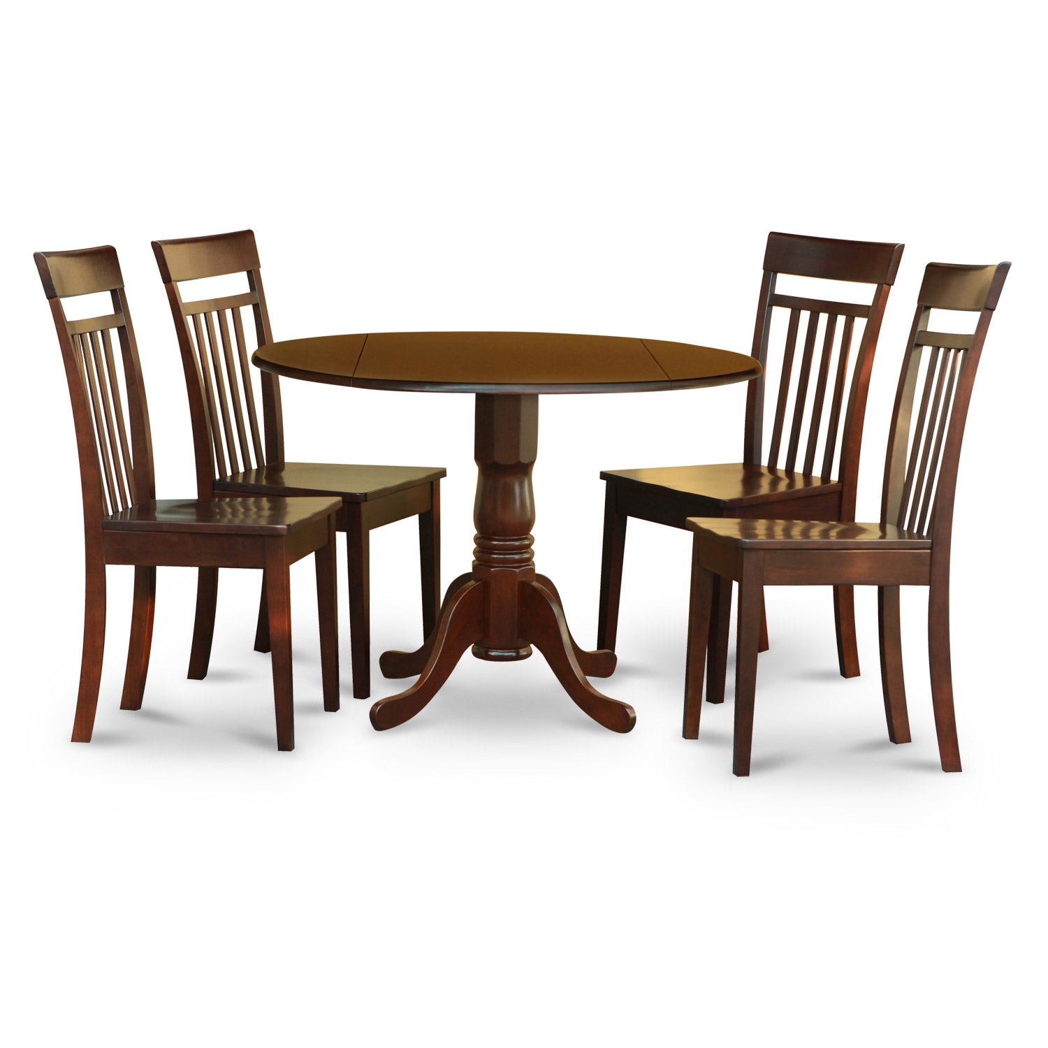 DLCA5-MAH-W 5 Pc Kitchen nook Dining set-small Table and 4 Dining Chairs