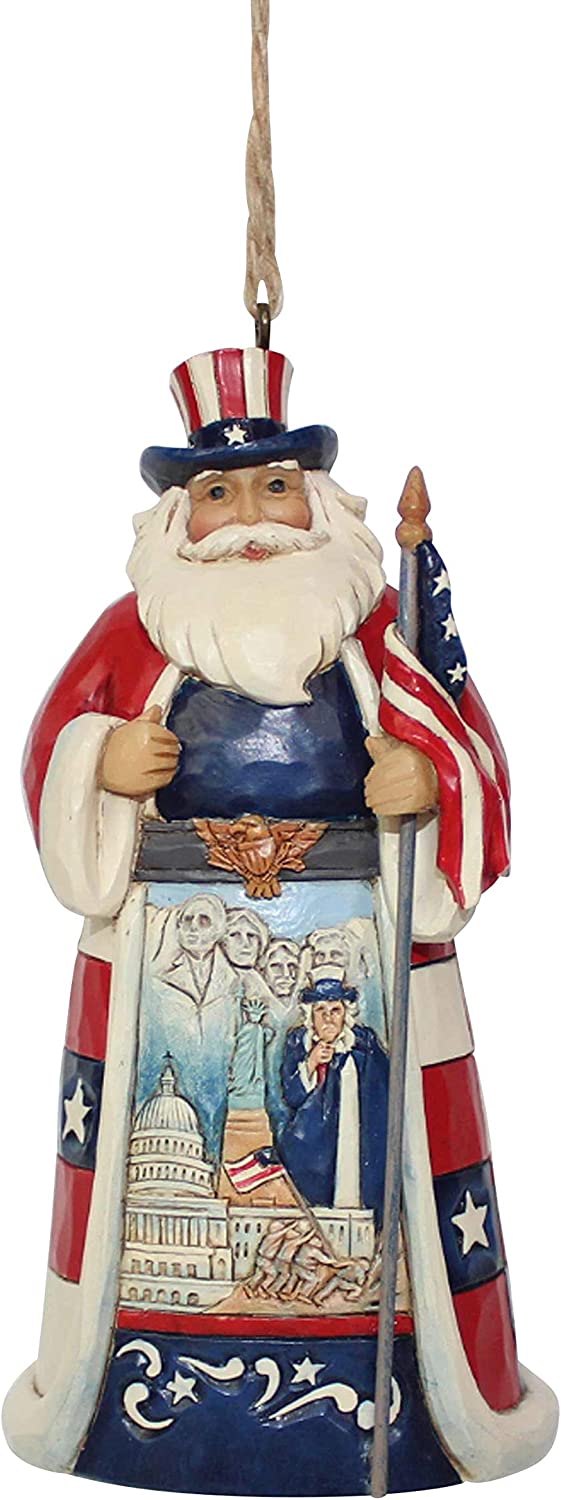 Enesco Jim Shore Heartwood Creek 6001508 American Santa Ornament