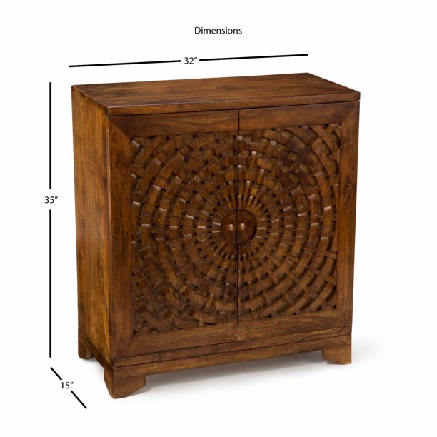 Steve Silver Govinda Chairboard Accent Cabinet in Sepia Brown