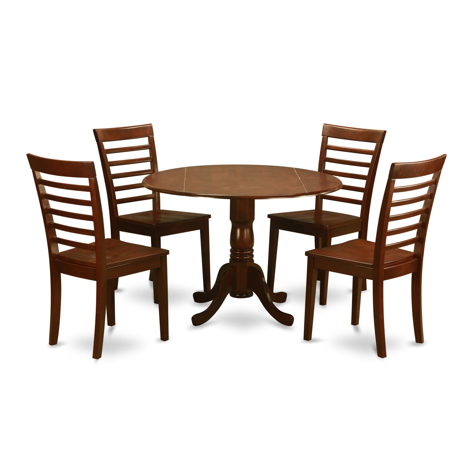 DLML5-MAH-W 5 Pc small Kitchen Table and Chairs set-Kitchen Table and 4 dinette Chairs