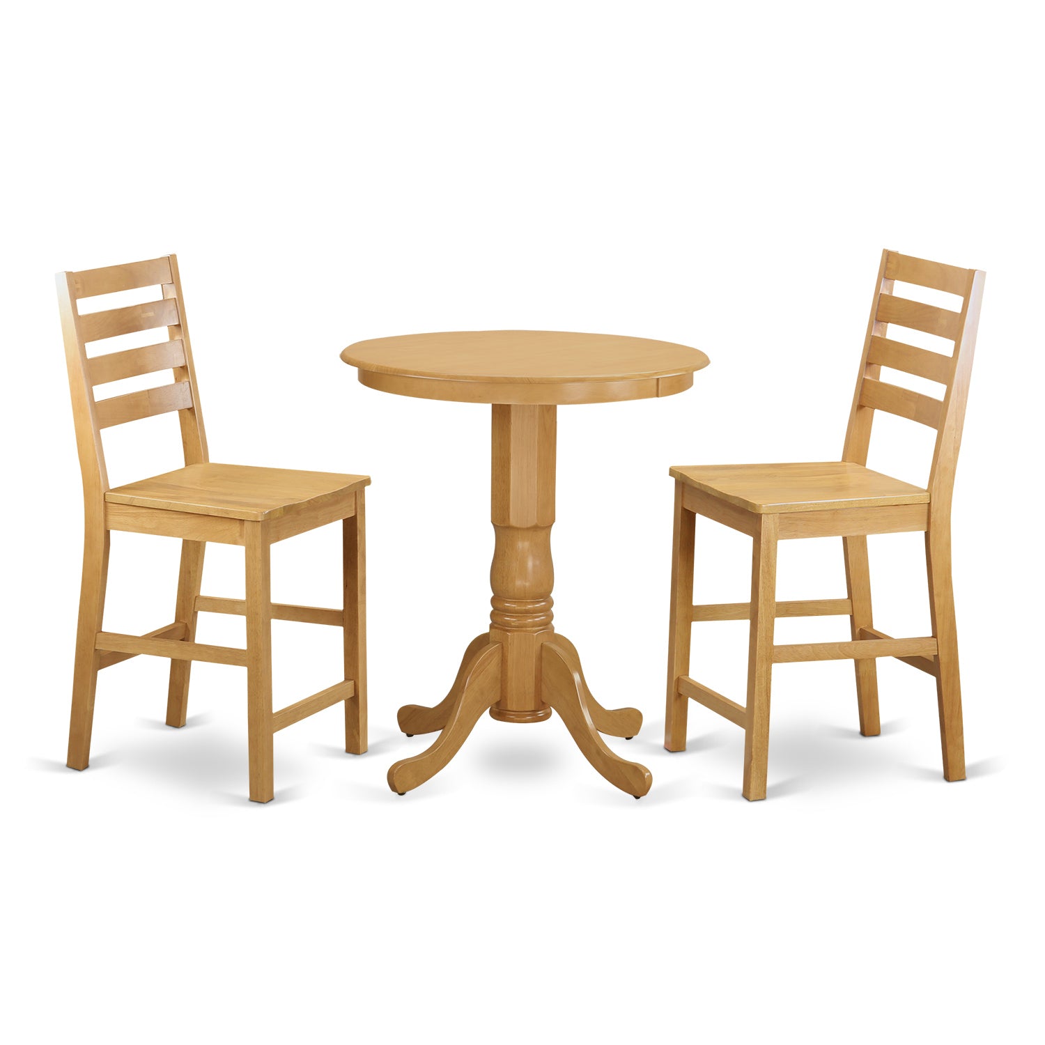 EDCF3-OAK-W 3 Pc counter height set-pub Table and 2 counter height Chairs