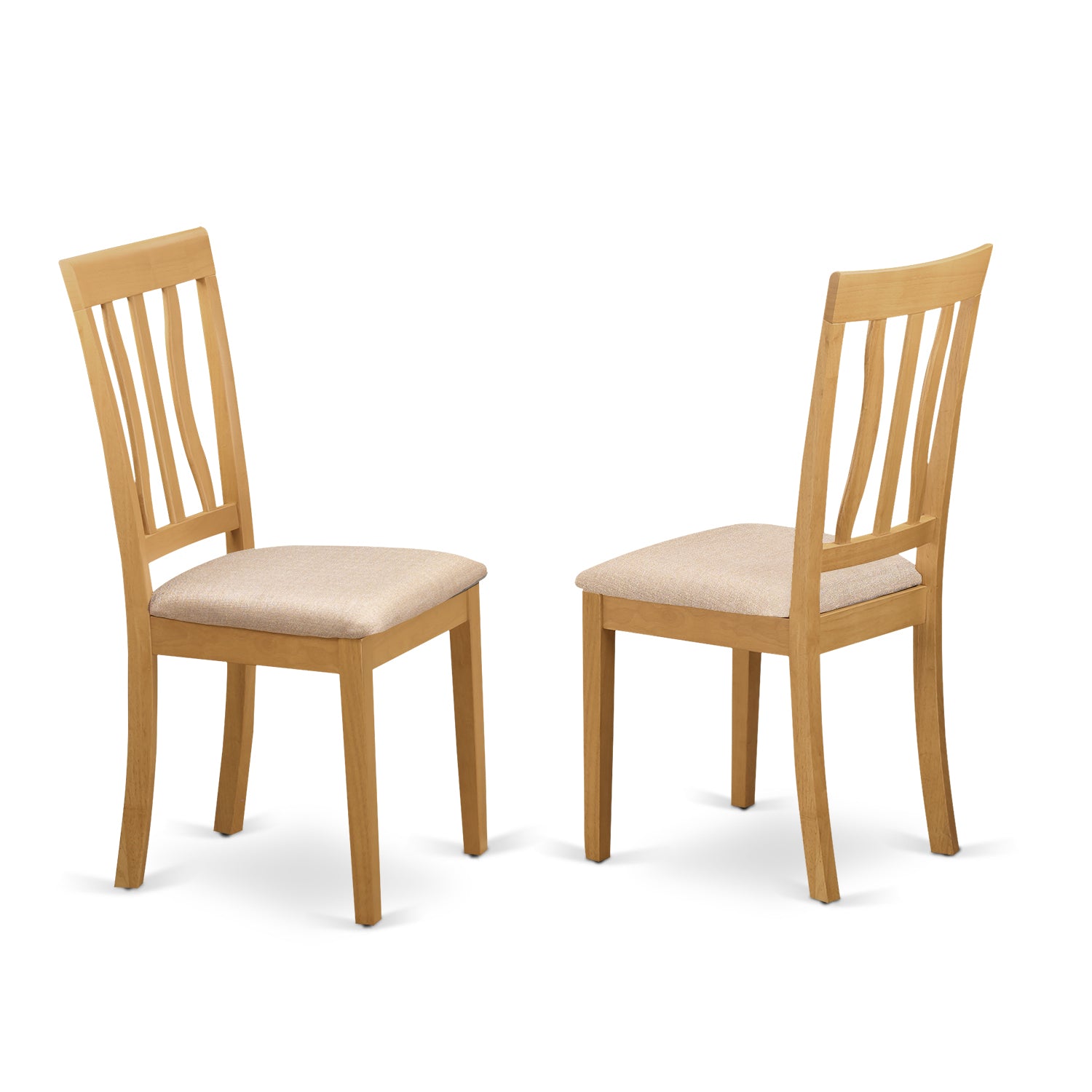 East West Furniture MZAN3-OAK-C 3Pc Dining Room Table Set Includes a Dining Table and 2 Dining Chairs with Microfiber Upholstery Seat, Drop Leaf Table with Slat Back Chairs, Oak Finish