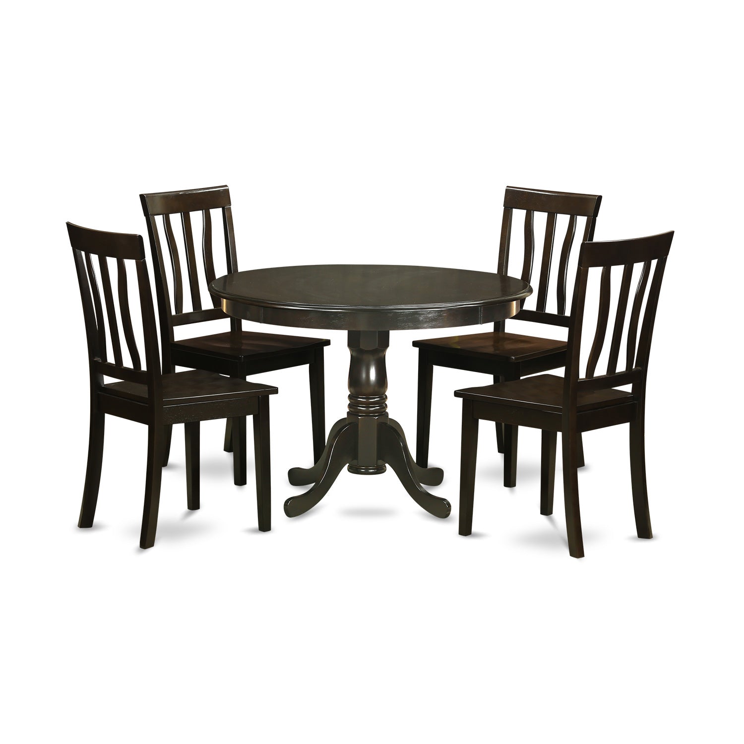 HLAN5-CAP-W 5 Pc Kitchen Table set- Table and 4 dinette Chairs.