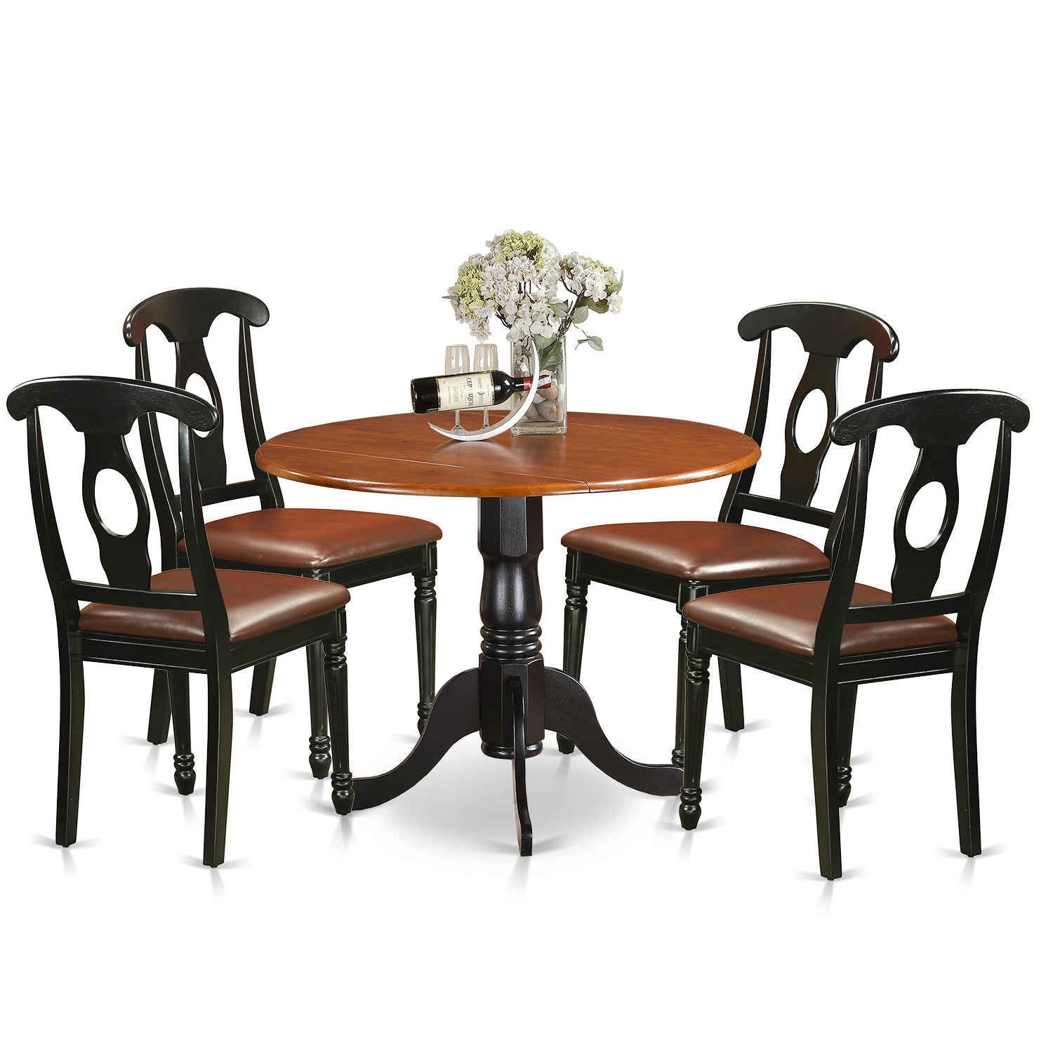 DLKE5-BCH-LC 5 PC Kitchen Table set-Dining Table and 4 Kitchen Chairs