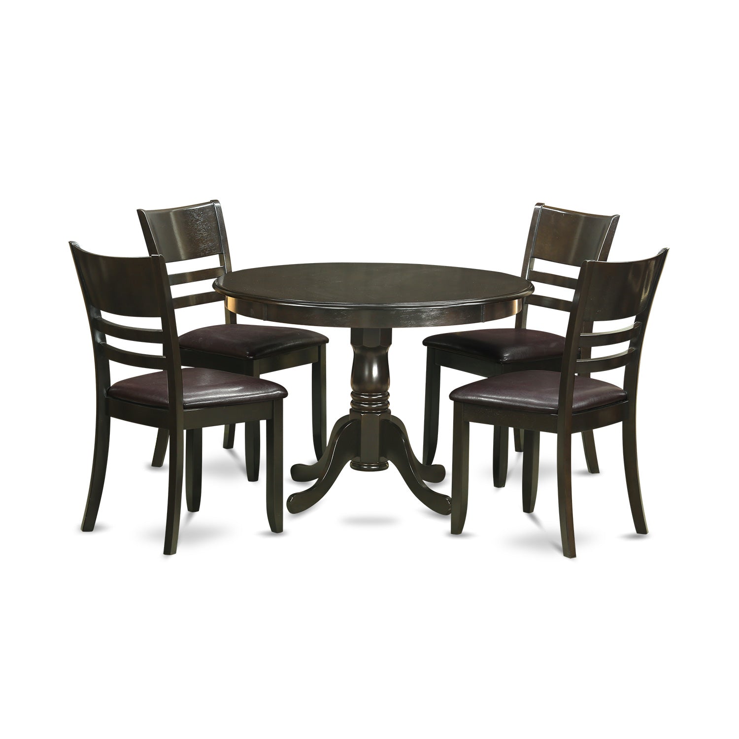 HLLY5-CAP-LC 5 Pc small Kitchen Table and Chairs set-Dining Table and 4 dinette Chairs