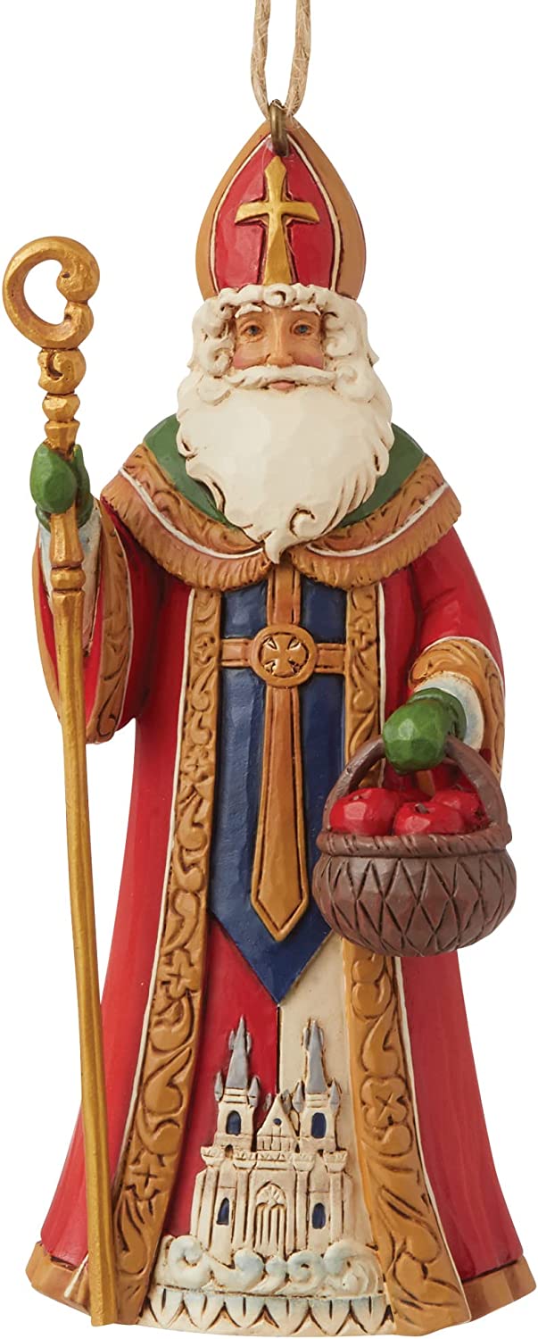 Jim Shore Heartwood Creek Christmas Around The World Czech Santa Hanging Ornament