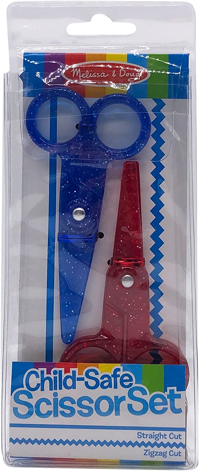 Melissa & Doug Child-Safe Scissors - Child-Friendly Scissors, Lefty and Righty, Set of 2