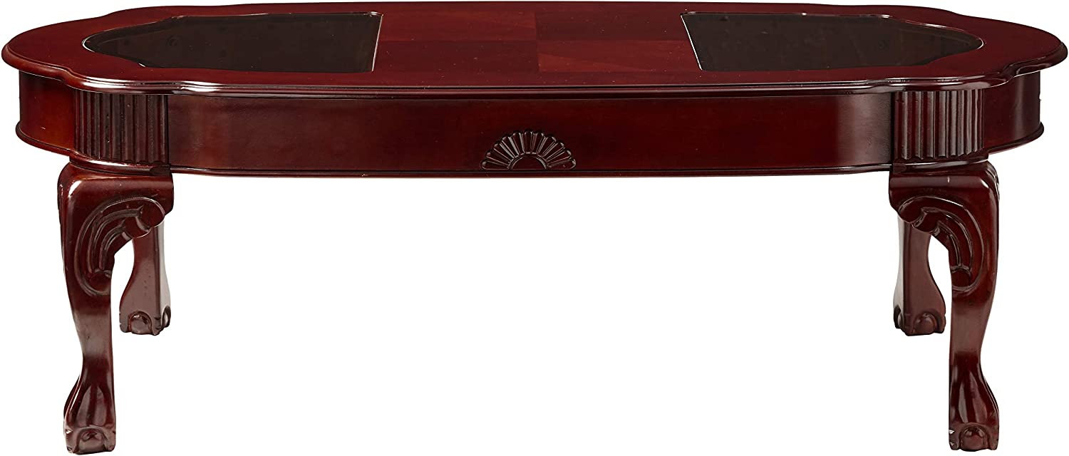Canebury Cherry Finish 3Pc Pack Coffee/End Table Set