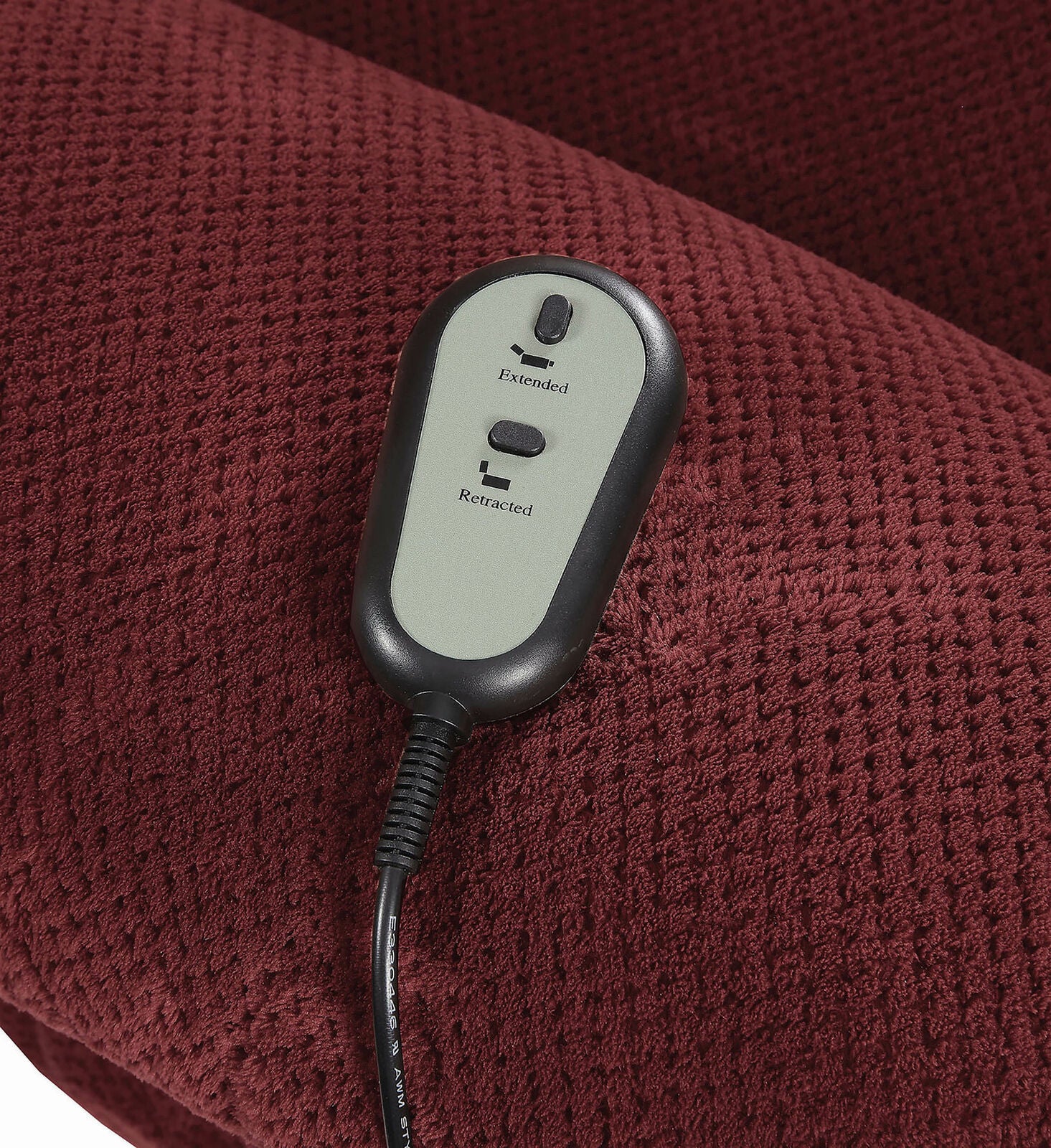 Coaster Upholstered Chenille Power Lift Recliner Brick Red