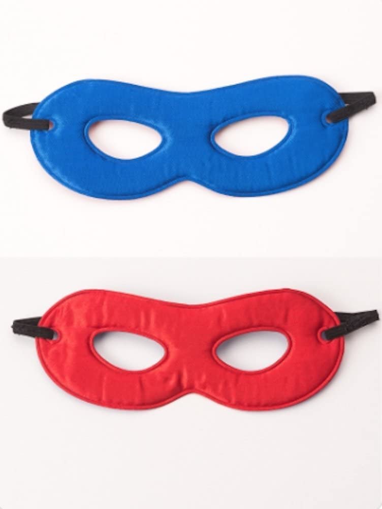 Little Adventures Superhero Costume Reversable Mask for Kids - Red/Royal