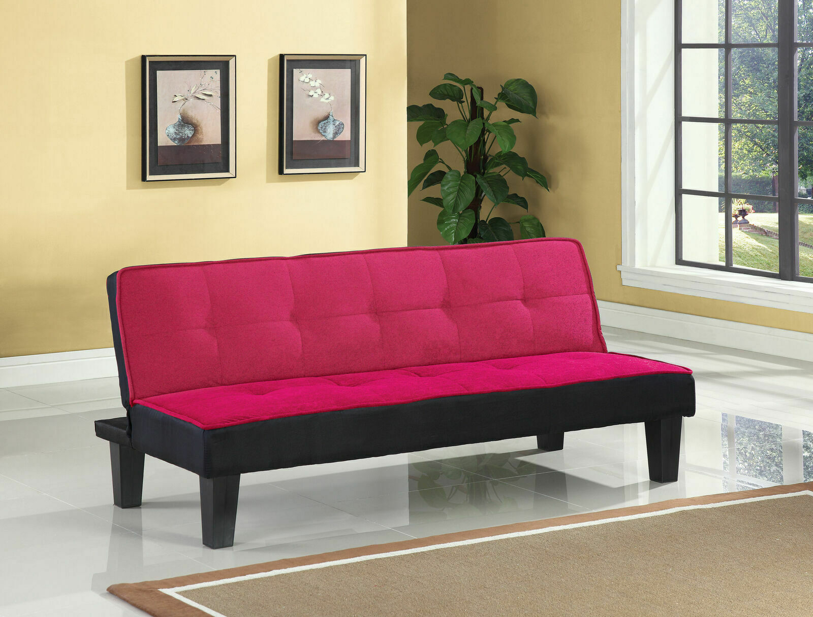 Hamar Adjustable Sofa - 57038 - Pink Flannel Fabric