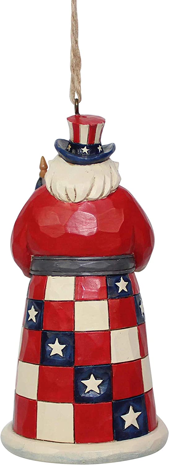 Enesco Jim Shore Heartwood Creek 6001508 American Santa Ornament