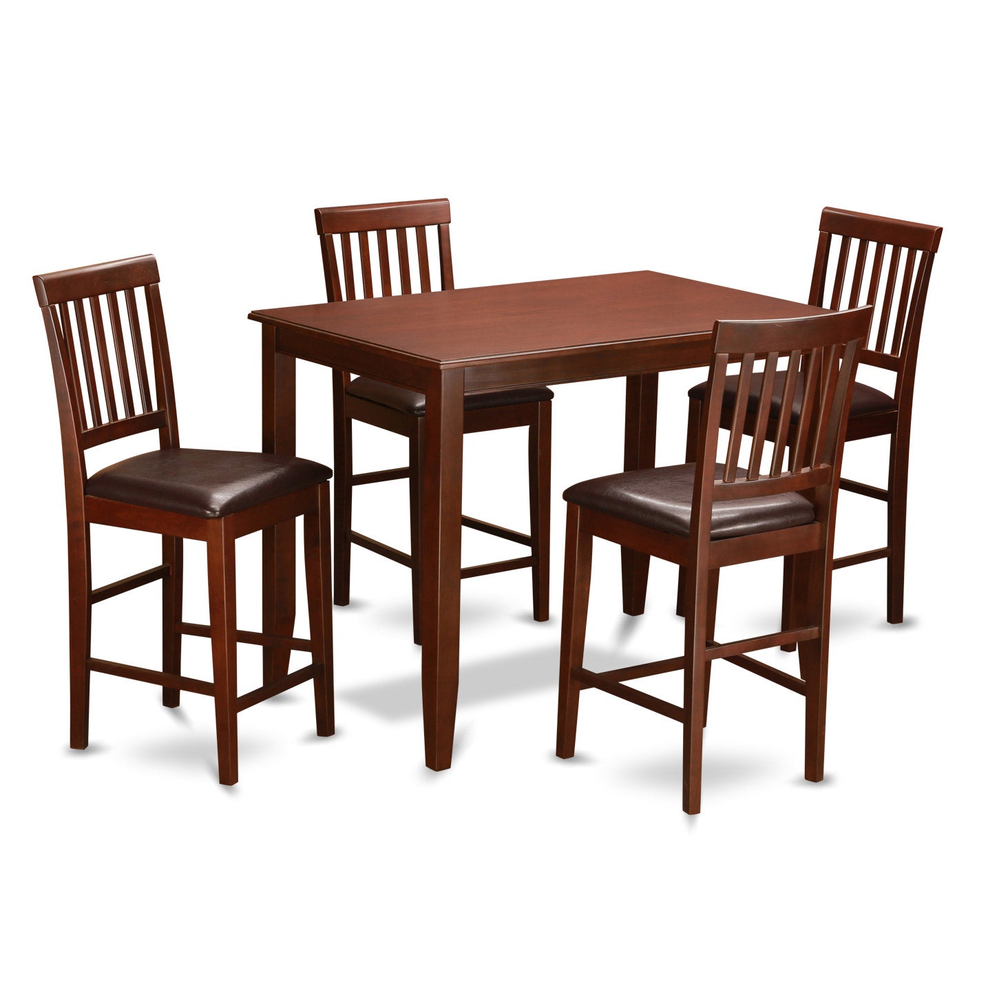 BUVN5-MAH-LC 5 Pc counter height Dining set-high Table and 4 Kitchen Chairs.