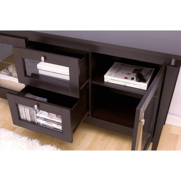 Furniture of America Kate Modern 60-inch Wood TV Stand in Cappuccino