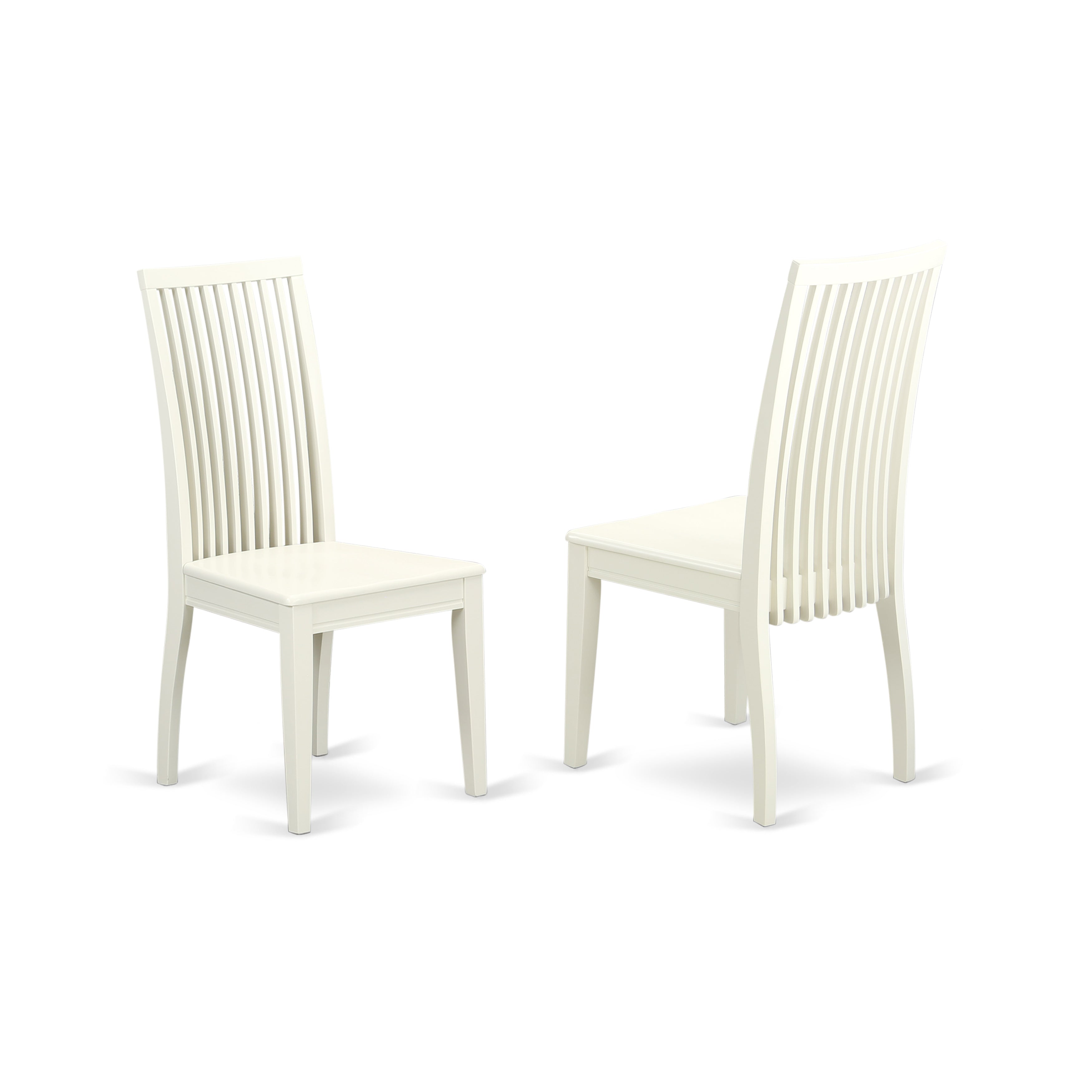 DLIP3-WHI-W 3 PC Dublin kitchen table set-Dining table and 2 wood seat kitchen chairs