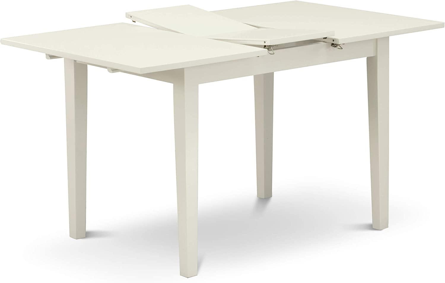 Rectangular Dining Room Table with 12" Butterfly Leaf - Linen White Color