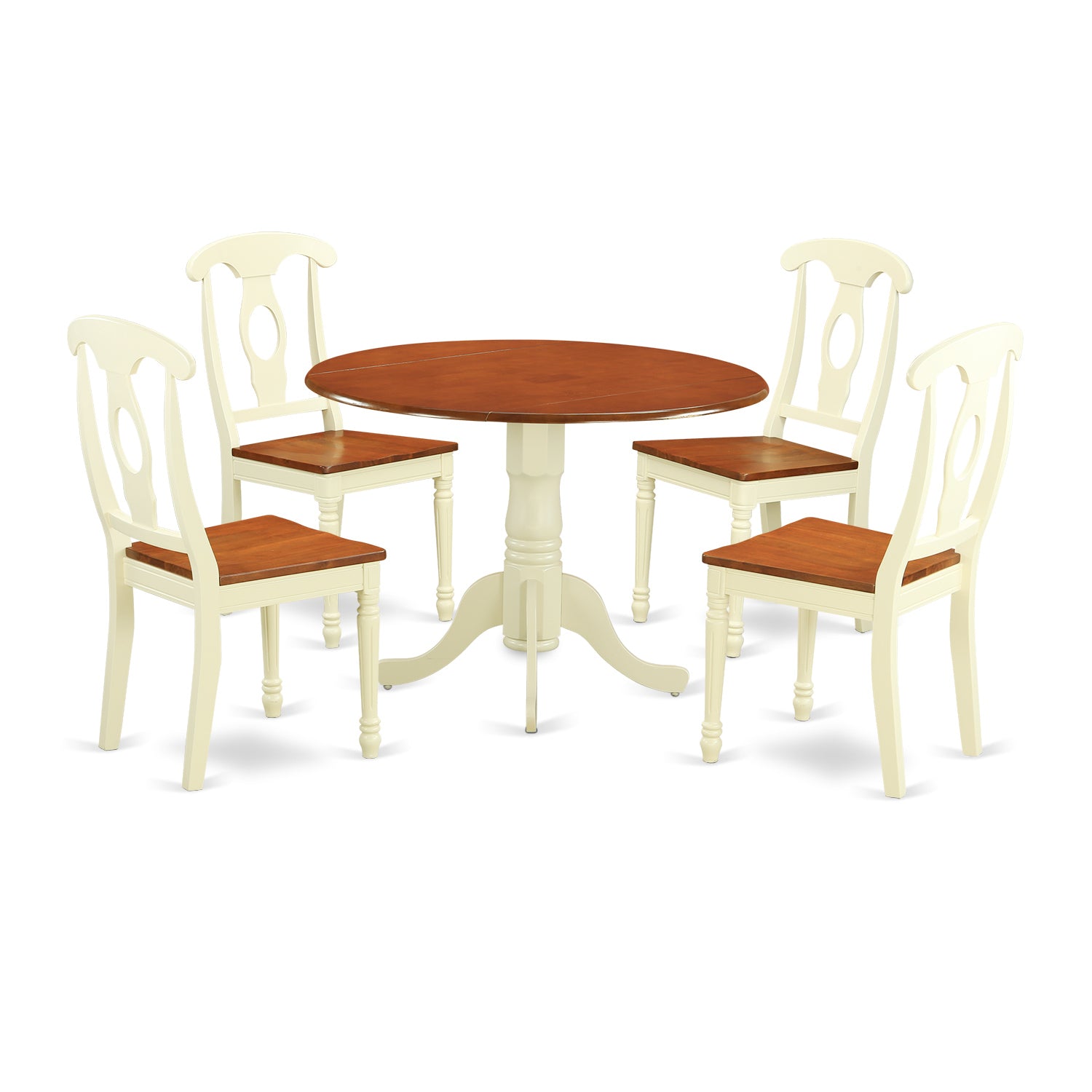 DLKE5-BMK-W 5 PC Dining set-Dining Table and 4 Dining Chairs