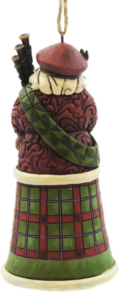 Jim Shore Heartwood Creek Scottish Santa Stone Resin Hanging Ornament