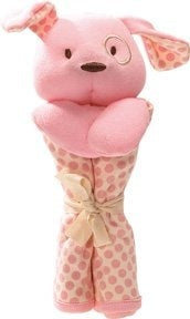 Gund Patch Dog Snug Blanket Pink or Blue Assorted