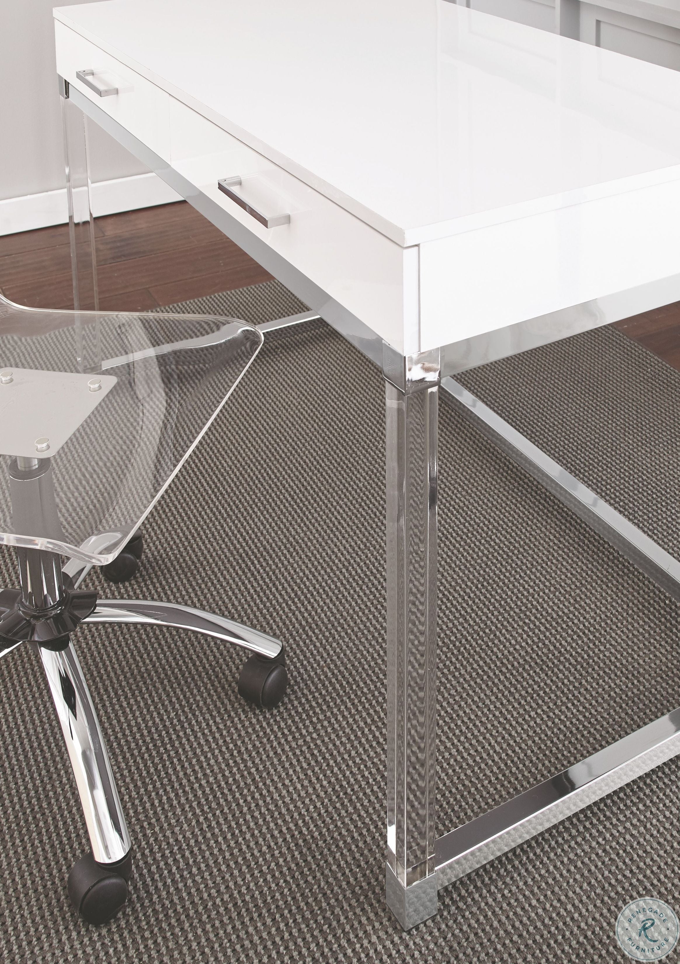 Steve Silver Everett White Painted Wood Desk