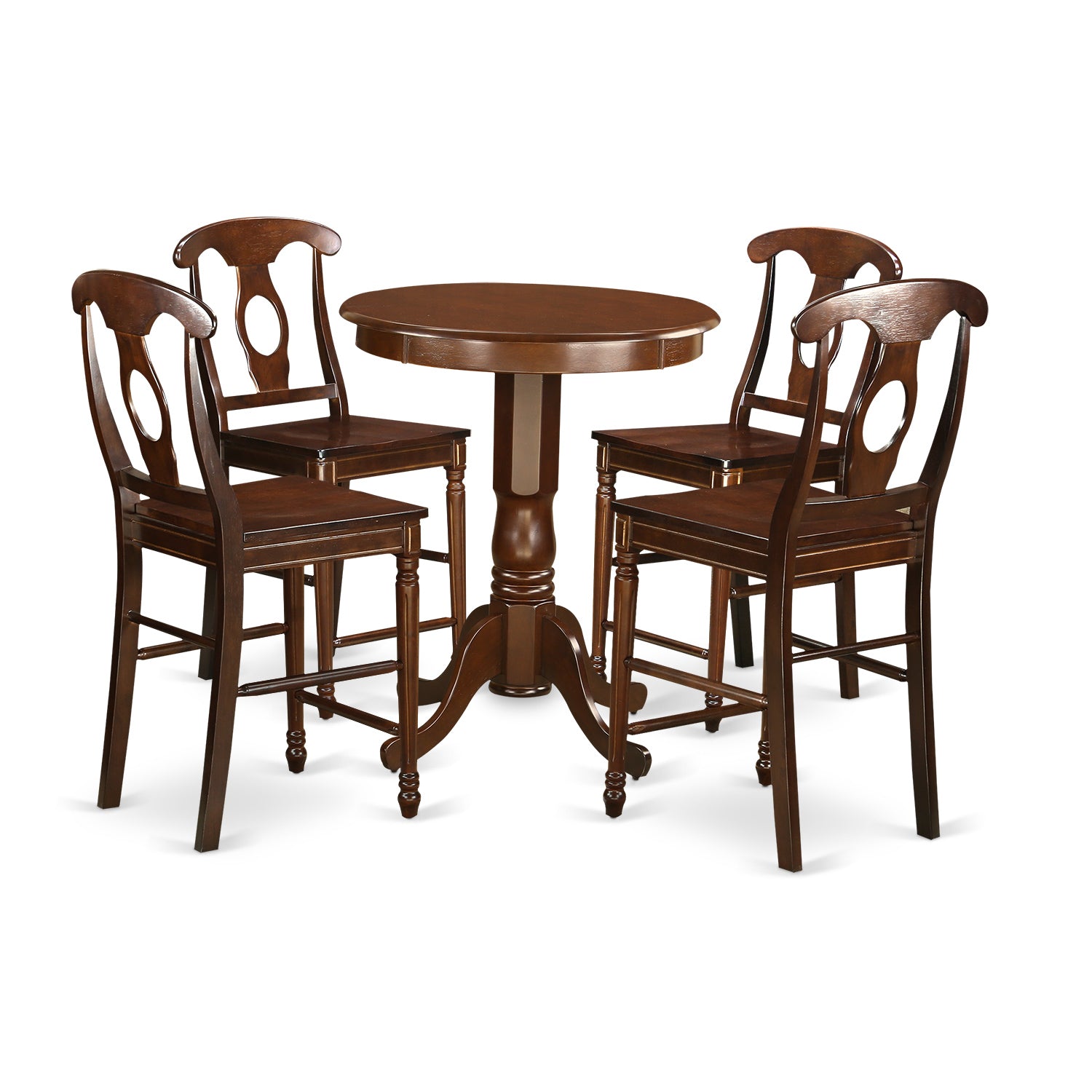 EDKE5-MAH-W 5 Pc counter height set - counter height Table and 4 counter height Dining chair.