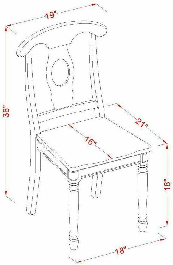 Kenley Saddle Brown Napoleon Dining Chair with Microfiber Seat - Set of 2