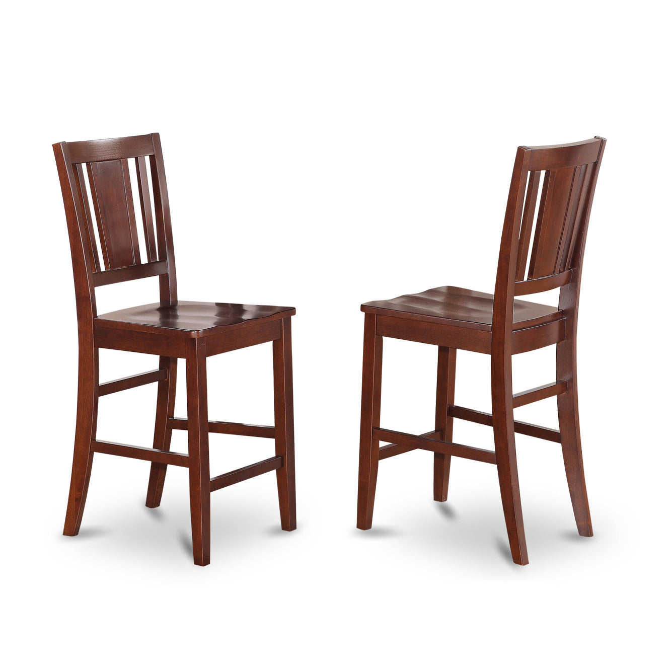 DUBU7H-MAH-W 7 Pc pub Table set- counter height Table and 6 counter height chair