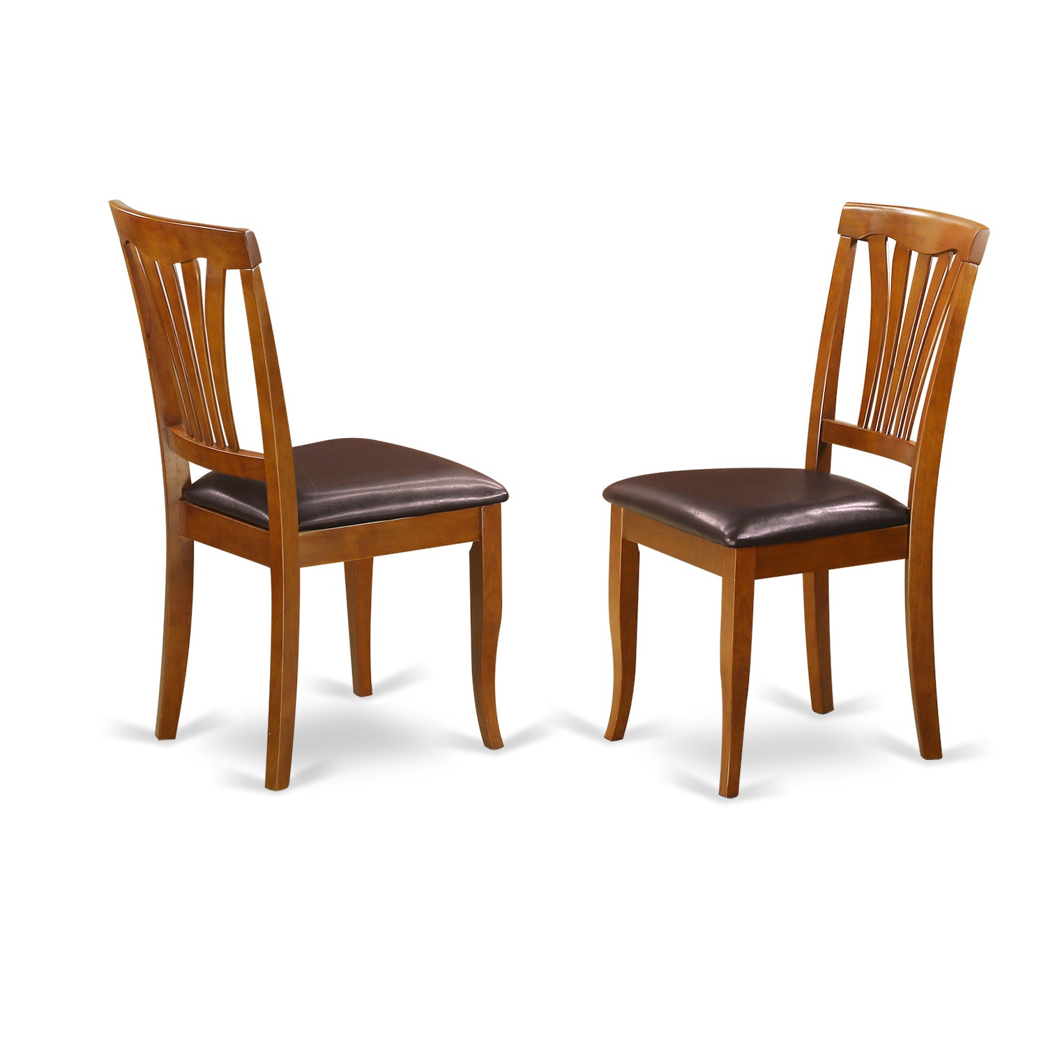 DLAV3-SBR-LC 3 PC Kitchen Table set-Dining Table and 2 Leather Kitchen Chairs