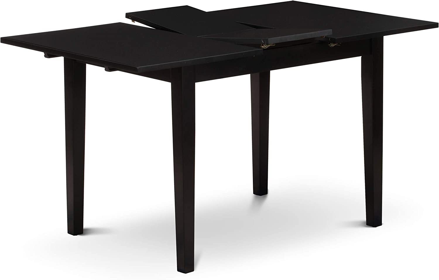 Norfolk Rectangular Dining Table with 12" Butterfly Leaf - Black Color