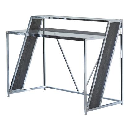 Alamosa Glass Top Home Office Writing Desk Chrome