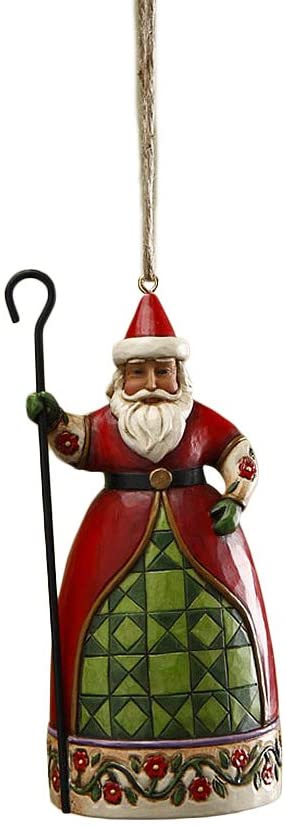 Jim Shore Heartwood Creek Santa with Cane Hanging Ornament