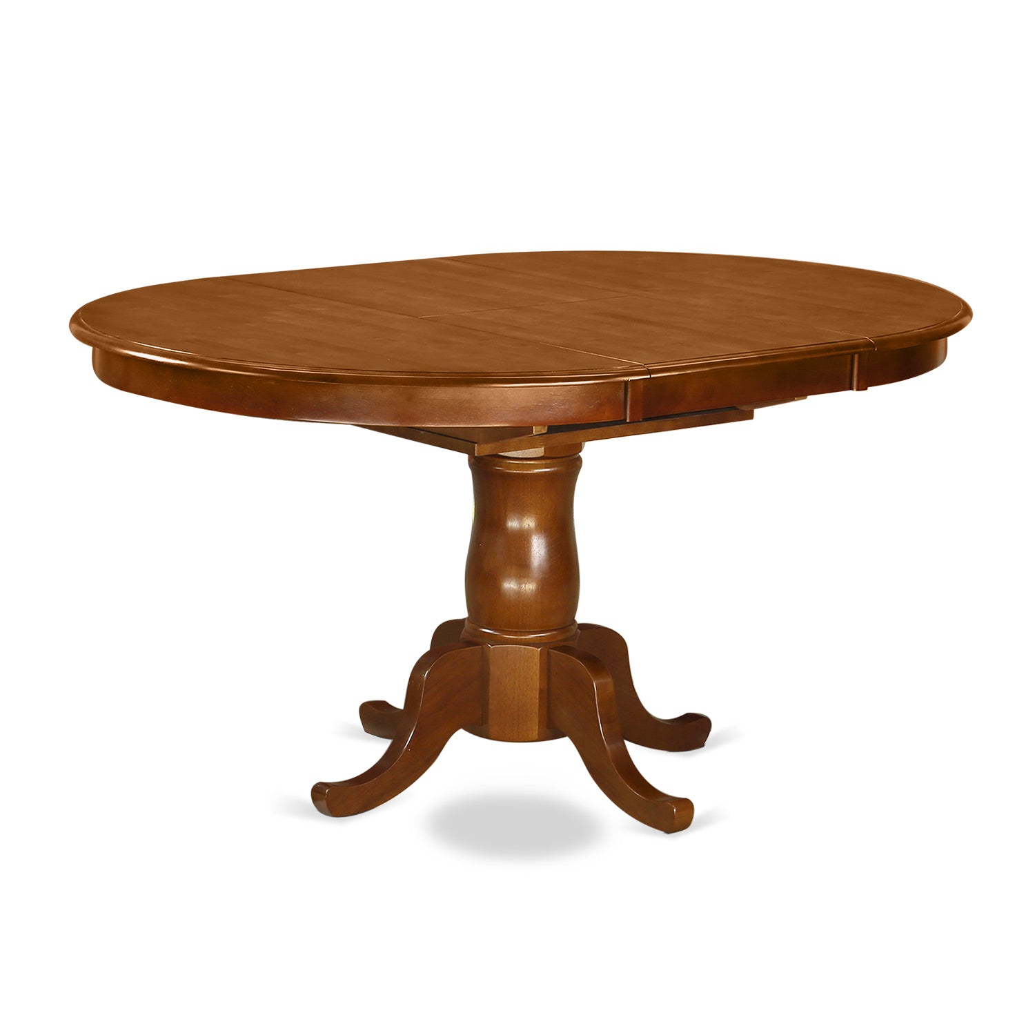 PONA5-SBR-W 5 Pc Dining room set-Oval Dining Table with Leaf and 4 Chairs