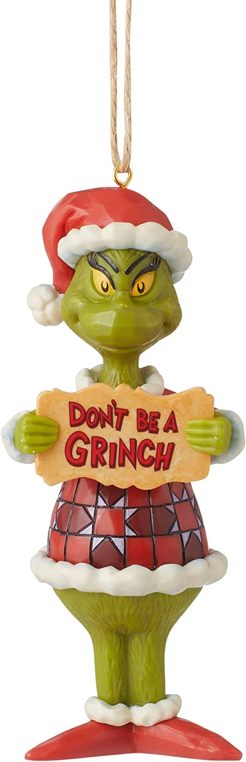 Enesco Jim Shore Dr. Seuss Don't Be a Grinch Hanging Ornament
