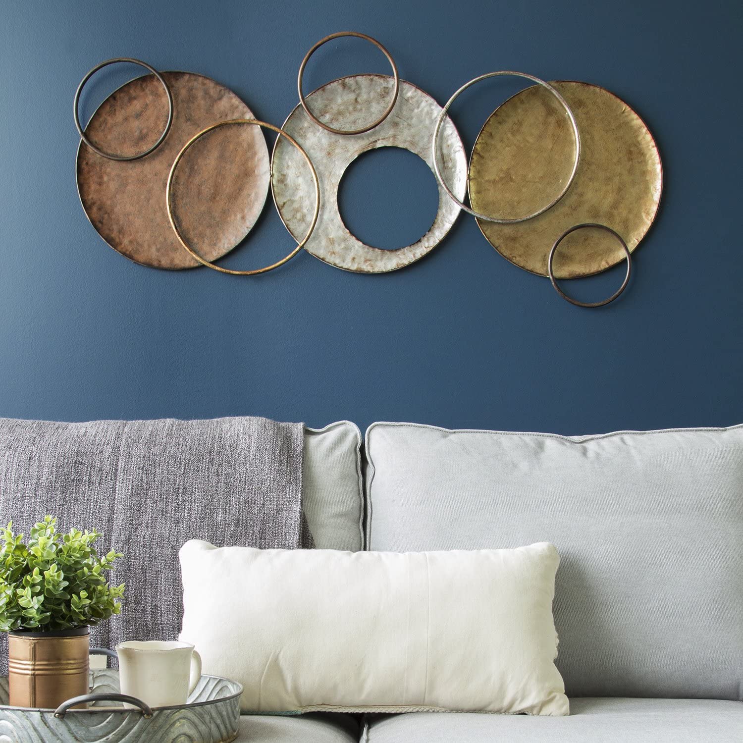 Stratton Home Decor S09558 Circles Centerpiece Art Wall Sculpture