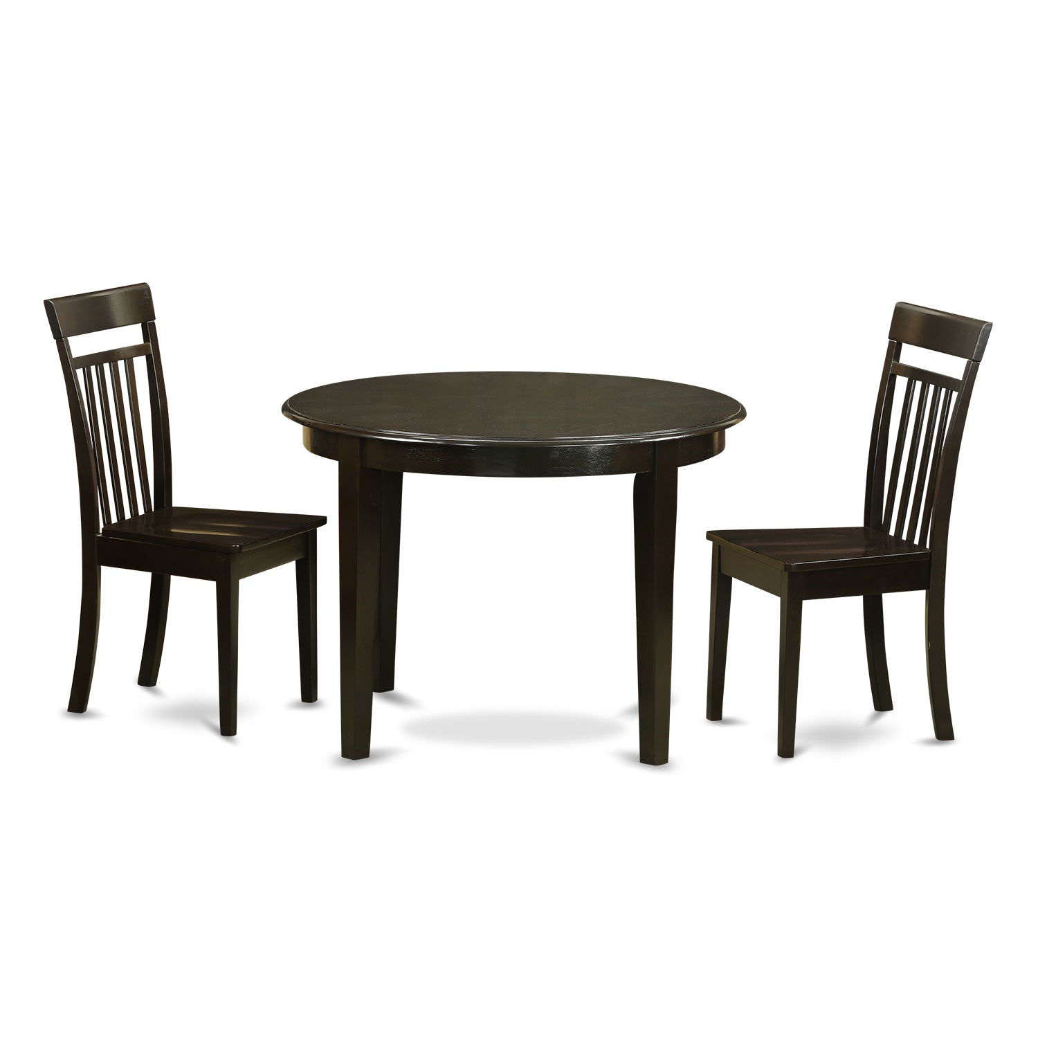 BOCA3-CAP-W 3 PC Kitchen nook Dining set-Table and 2 Kitchen Chairs