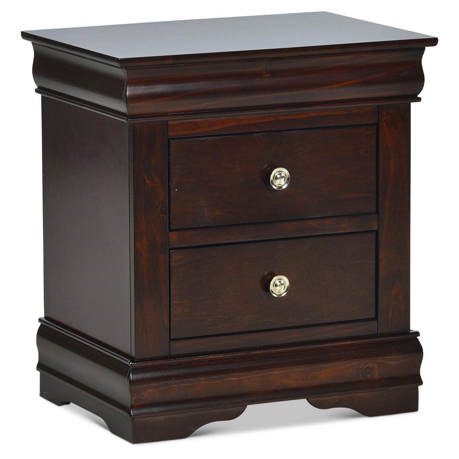 Louis Philippe Design Orleans Nightstand, Merlot Finish