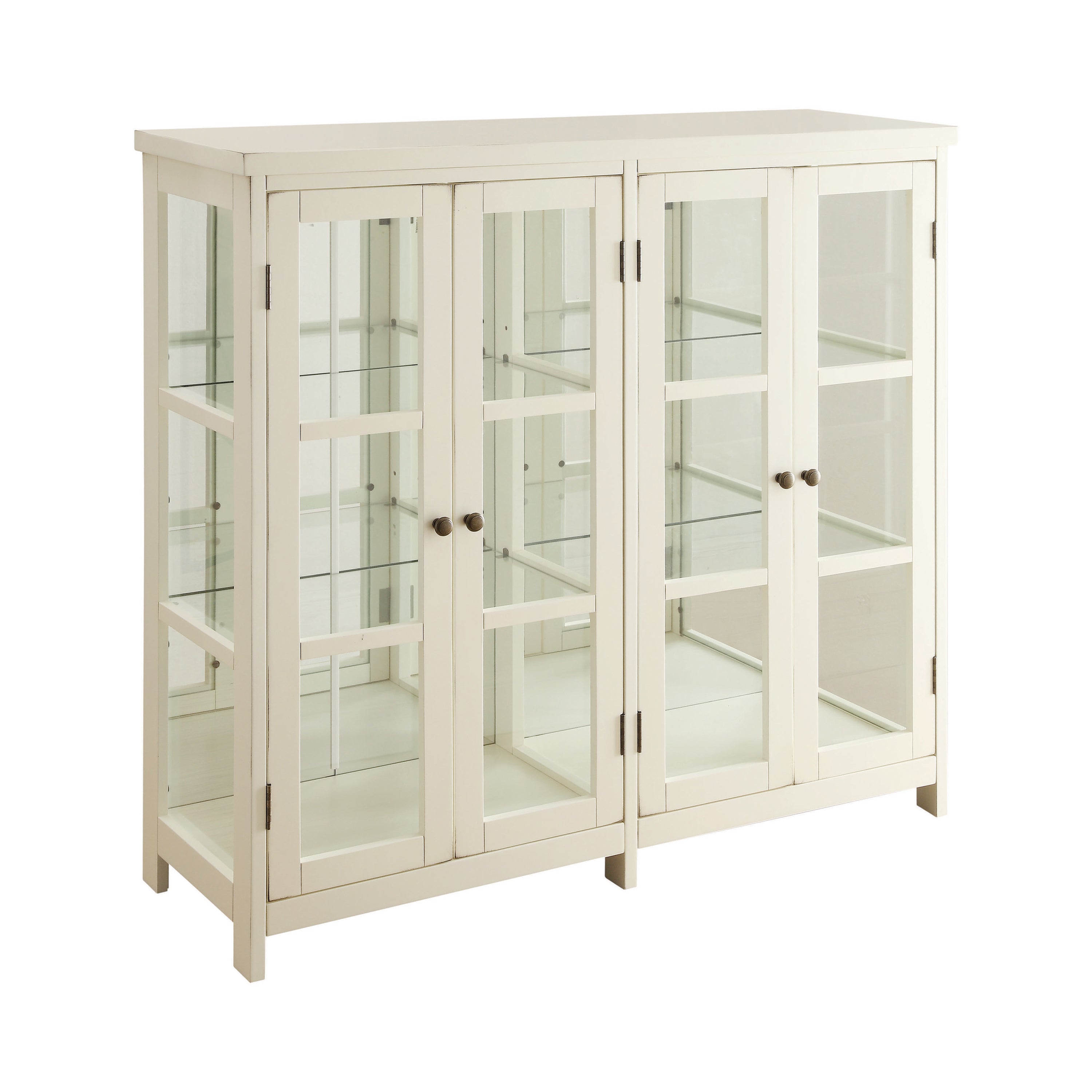 4-door Display Accent Cabinet White