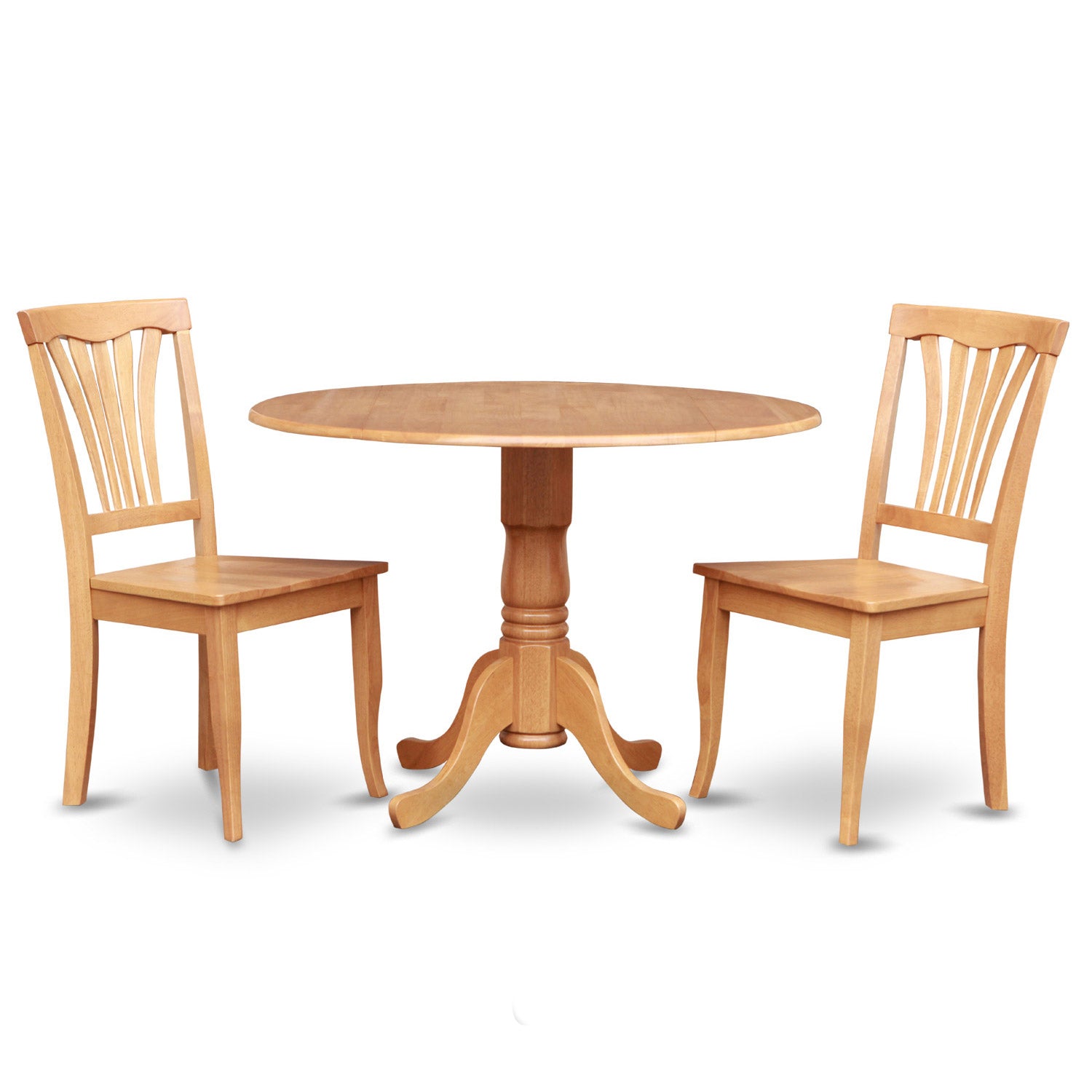 DLAV3-OAK-W 3 Pc Kitchen nook Dining set-Kitchen Table and 2 Dining Chairs