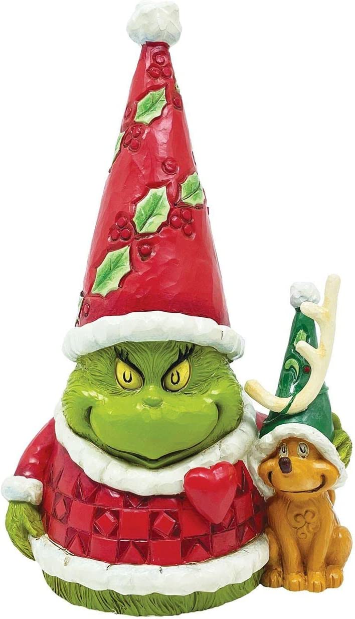Enesco Jim Shore The Grinch and Max Gnome Christmas Figurine