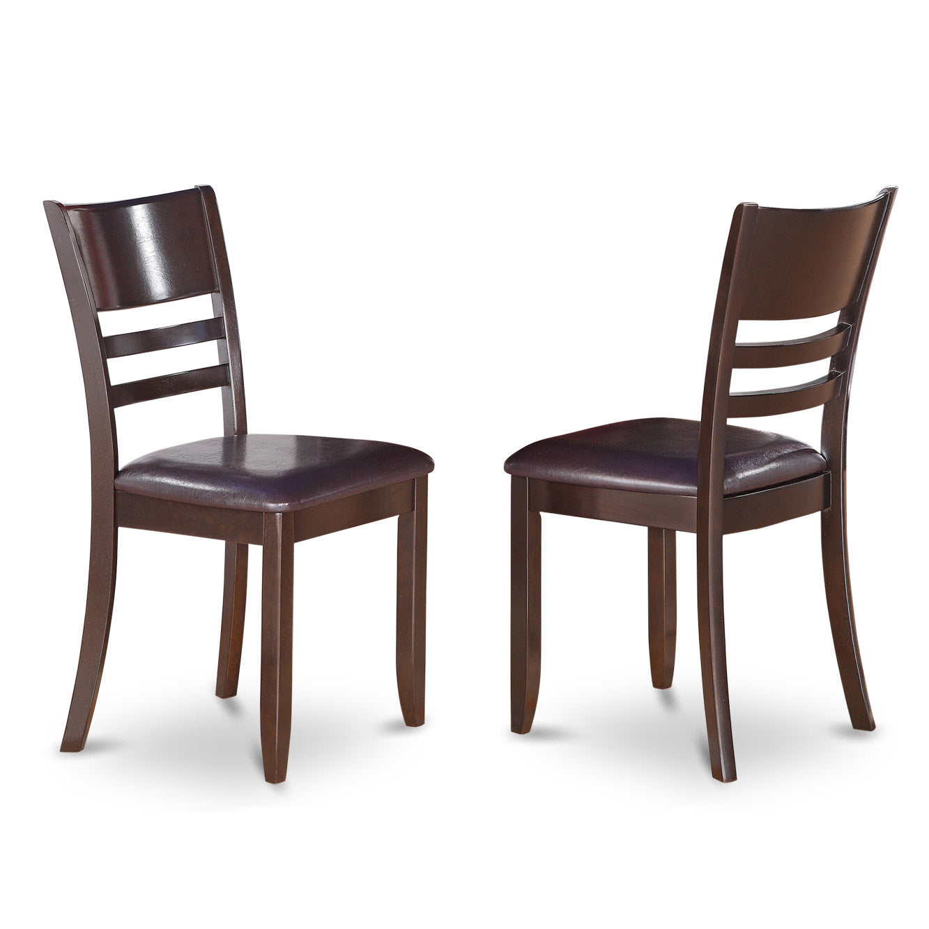LYC-CAP-LC Lynfield Dining Chair with Faux Leather Upholstered Seat in Cappuccino Finish