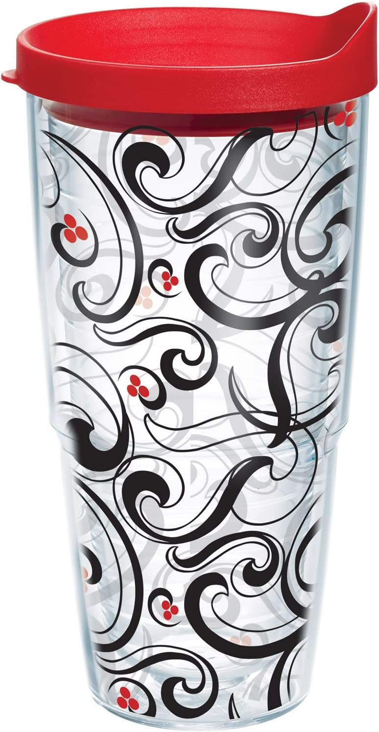 Tervis Tumbler Berry Swirl Wrap 24oz with Travel Lid