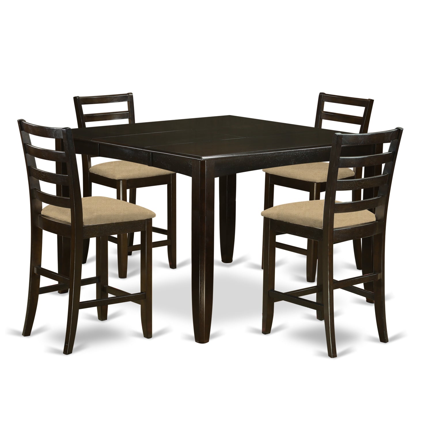 FAIR5-CAP-C 5 Pc counter height Table set- Square Table and 4 Stools