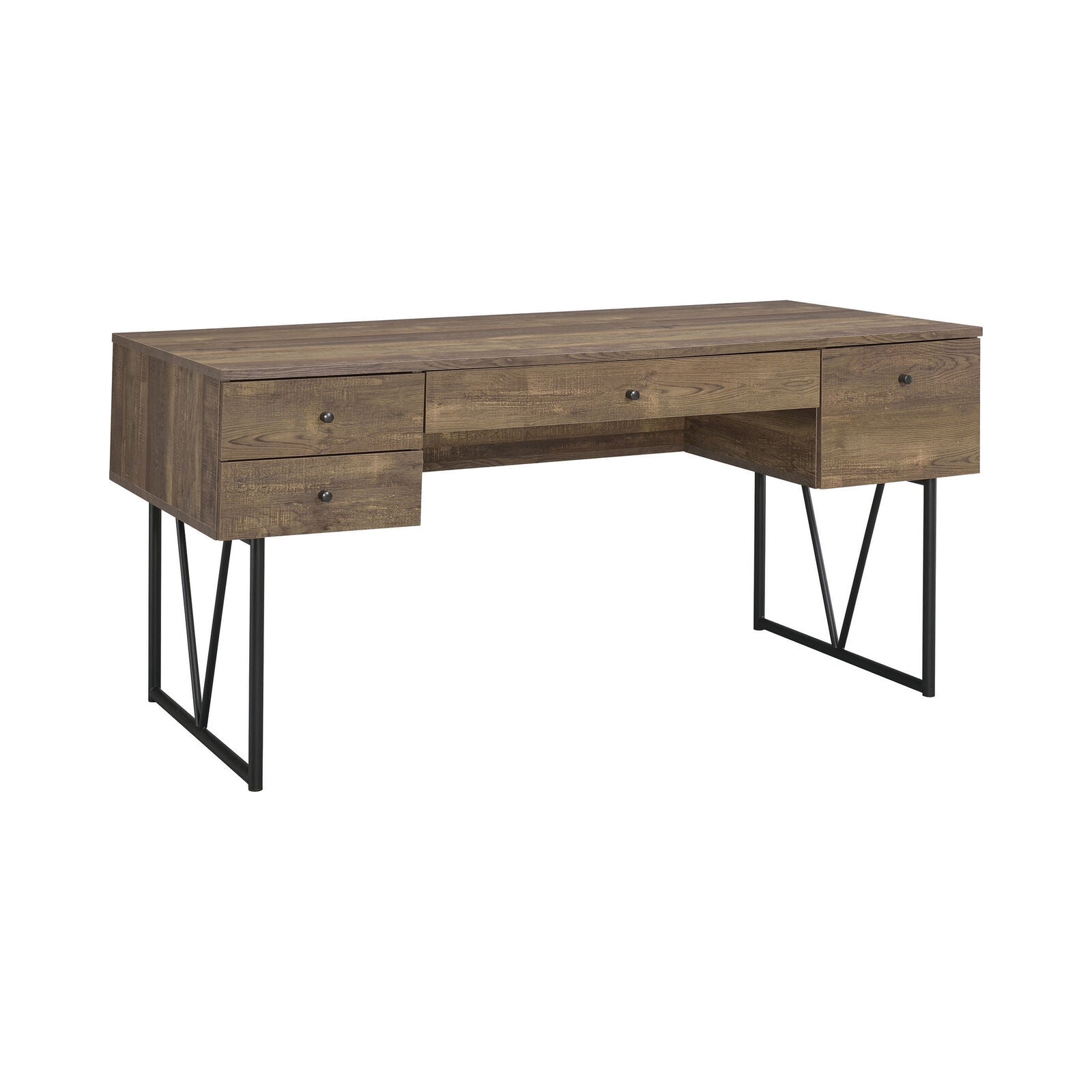 Industrial Analiese Industrial Rustic Oak Home office Writing Desk 802999